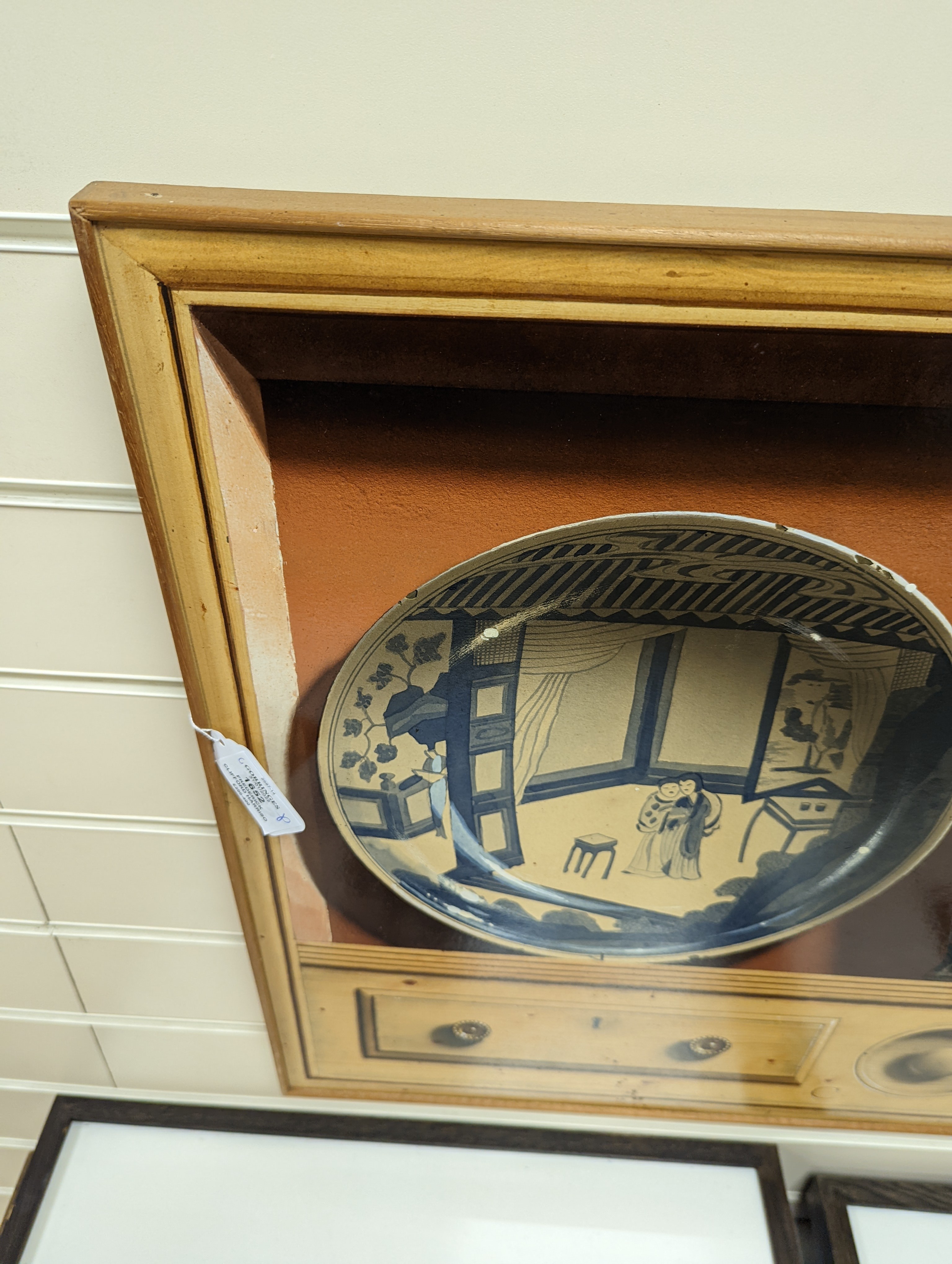 Frederick Clifford Harrison (1901-1984), oil on board, 'Chinese plates and vase from The David Foundation', initialled, 1970 Stacey Mark label verso, 54 x 79cm